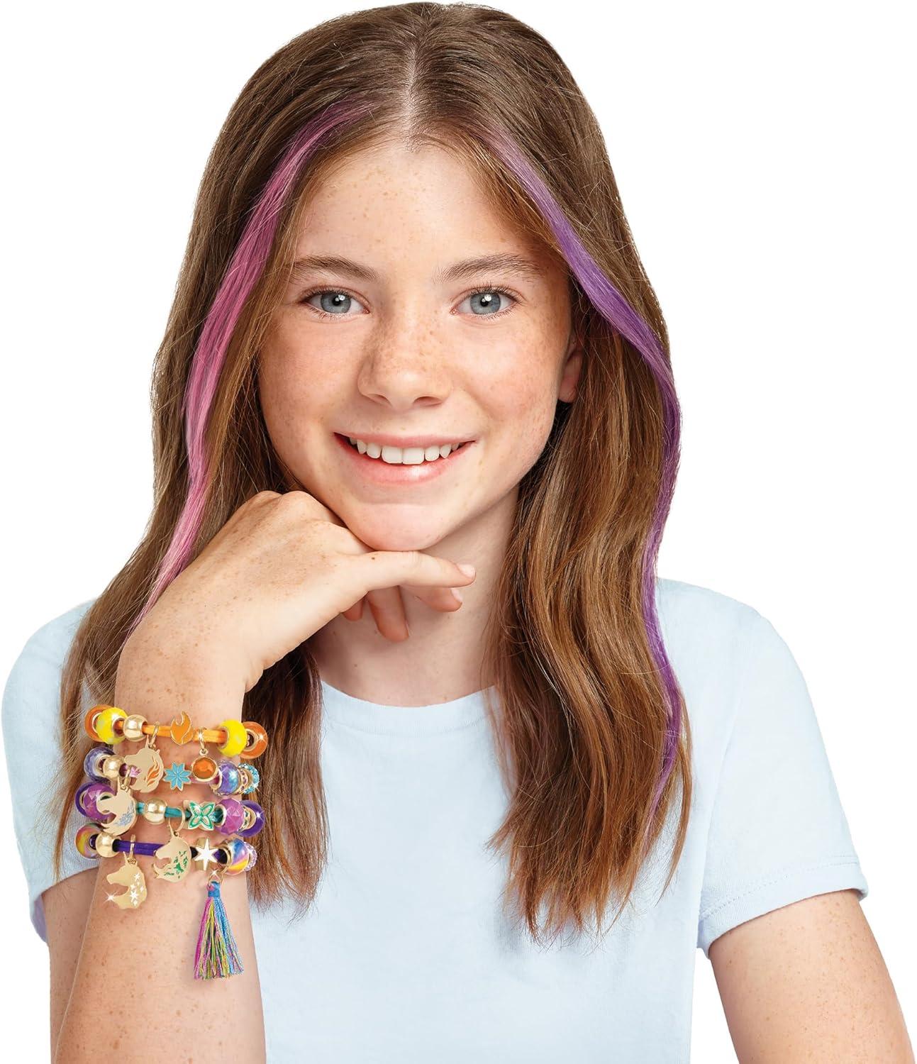 image:imageMake It Real Unicorn Academy Enchanting Unicorn Charms Bracelet Kit 39pc DIY Jewelry Craft Make 4 Charm amp Bead Bracelets Netflix Series Kids 8