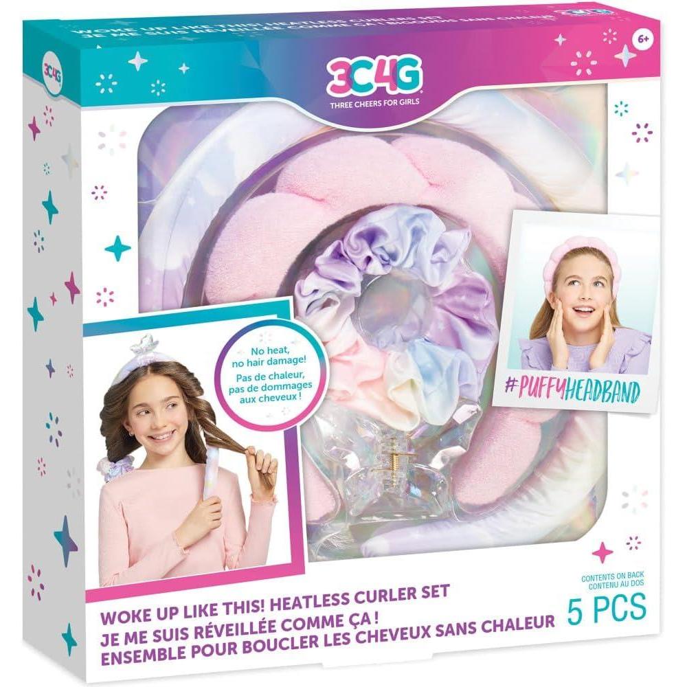 image:imageMake It Real 3C4G Woke Up Like This Heatless Curler Accessory Set  5pc  No HeatNo Hair Damage Puffy Headband Three Cheers for Girls Kids Ages 6