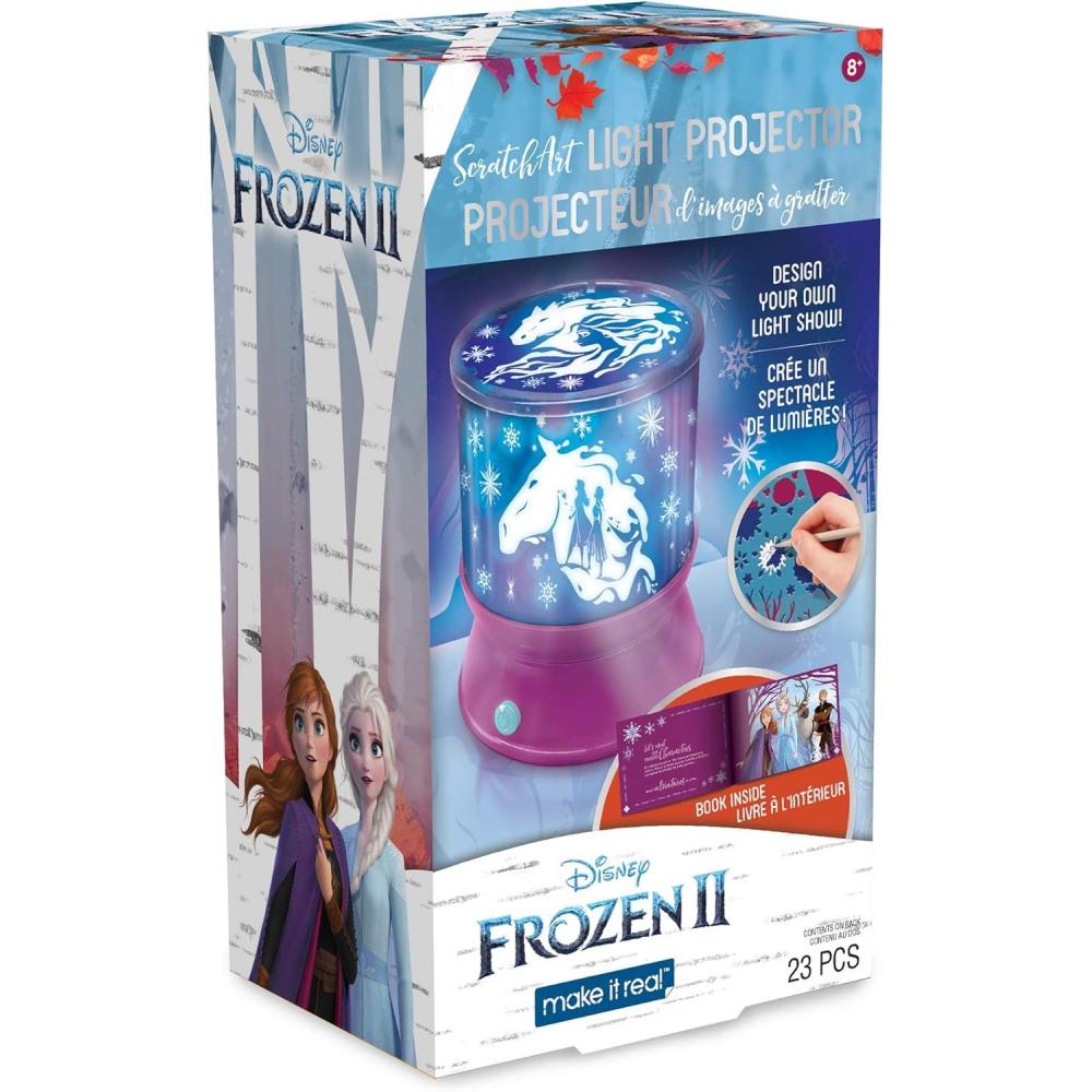 image:imageMake It Real Disney Frozen 2 Starlight Projector for Girls  DIY Ceiling Projector Kit with Stencils amp ScratchArt Film Illuminates Bedrooms with Frozen 2 Scenes  Creative Gift for Ages 8