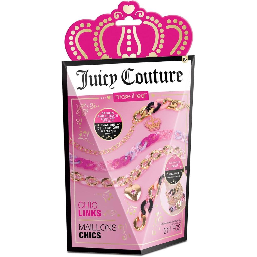 image:imageMake It Real Juicy Couture Chic Links  211 pcs DIY Jewelry Kit Design amp Create Signature Jewelry Customizable Locket Tweens Girls amp Kids Ages 8