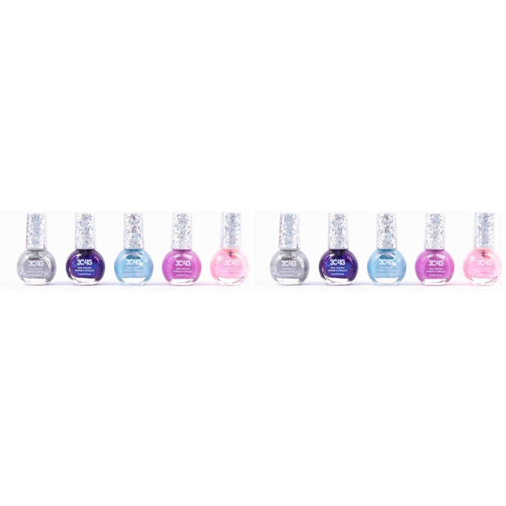 image:imageMake It Real Three Cheers for Girls  Holowave Nail Polish  Nail Polish Set for Girls amp Teens  Includes 5 Colors  NonToxic Nail Polish Kit for Kids Ages 81 Count Pack of 2