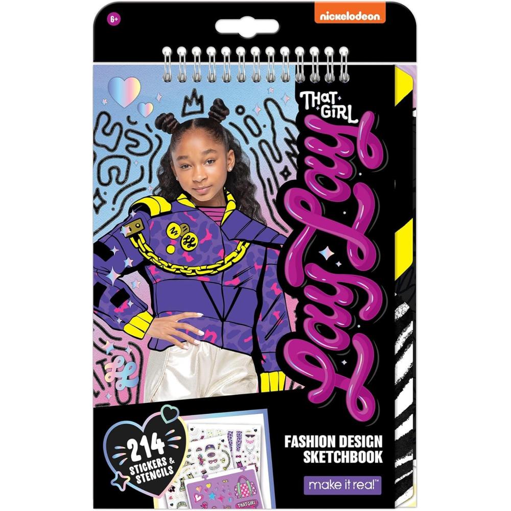 image:imageThat Girl Lay Lay Fashion Design Sketchbook  Make It Real Nickelodeon Includes 214 Stickers amp Stencils Draw Sketch amp Create Fashion Coloring Book Tweens amp Girls Kids Ages 6