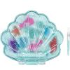 3C4G: Aquatic Treasures Lip Gloss Palette – Portable Clam-Shaped Case, 10 Fruity Strawberry-Scented Colors, Three Cheers for Girls, Kids Ages 8+