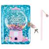 3C4G: Bubble Gum Glitter Locking Journal with Pen – 192 Pages, Take Notes-Design-Sketch, Three Cheers for Girls, Tweens & Kids Ages 6+