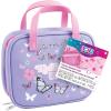 3C4G Butterfly Away Kids Travel Toiletries & Cosmetic Set with TSA Approved Travel Bottles, Girls Lip Gloss, Kids Nail Polish & More – Girls Makeup Bag, Travel Bottles for Toiletries by Make It Real