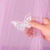 3C4G Butterfly Ombre Bed Canopy – Pink & Purple – Fits Twin, Full & Queen Beds – Hanging Canopy for Girls & Teens by Make It Real