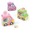 3C4G: Food Truck Festival Sticker Set – 3 Vehicles That Dispense Rolls of Scented Stickers, Sweets, Drinks & Food, Three Cheers for Girls, Kid Age 6+