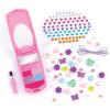 3C4G Make It Real Flip Phone Lip Gloss Set & DIY Lanyard – 7 Strawberry-Scented Lip Gloss Colors – Decorate with Gems & Stickers – Fun Makeup Kit for Girls for Kids Ages 6+