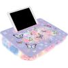 3C4G THREE CHEERS FOR GIRLS Butterly Lap Desk-Lap Desk with Cushion for Kids – Large Laptop Surface with Cushion – KidsTravel Tray for Car with Storage for Tables, Pens & More