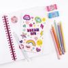 3C4G Tie Dye Pastel All-in-1 Sketchbook Set – Sketch Book for Kids with Pencils, Stickers & More – Drawing Kit for Kids – Unlined Diary for Girls – Kids Sketch Pad by Make It Real