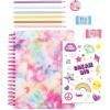3C4G Tie Dye Pastel All-in-1 Sketchbook Set – Sketch Book for Kids with Pencils, Stickers & More – Drawing Kit for Kids – Unlined Diary for Girls – Kids Sketch Pad by Make It Real