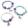 Make It Real – Halo Charms Bracelets True Blue – DIY Charm Bracelet Making Kit – Friendship Bracelet Kit with Beads, Charms & Cord – Arts & Crafts Bead Kit for Girls – Makes 3 Bracelets