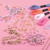 Make It Real – Juicy Couture Love Letters Bracelet Making Kit – Kids Jewelry Making Kit – DIY Charm Bracelet Making Kit for Girls – Friendship Bracelets with Flat Clay Beads for Girls 8-10-12-14