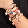 Make It Real – Juicy Couture Pink and Precious Bracelets – DIY Charm Bracelet Making Kit – Friendship Bracelet Kit with Charms, Beads & Cords – Arts & Crafts Bead Kit for Girls – Makes 8 Bracelets