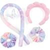 Make It Real 3C4G: Woke Up Like This! Heatless Curler Accessory Set – 5pc – No Heat-No Hair Damage, Puffy Headband, Three Cheers for Girls, Kids Ages 6+