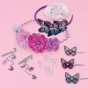 Make It Real: Crown of Enchantment – DIY Jewelry Kit, Create Up to 12 Eye-Catching Charm Hair Accessories, Butterflies, 73 Pieces, All-in- 1 DIY KIT, Tweens & Girls, Arts & Crafts, Kids Ages 8+