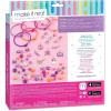 Make It Real: DIY Fashion Beaded Bangle Bracelets – Create 7 Bracelets, 71pcs All-in-1 Jewelry Kit, Purple-Pink-Orange, Crafts, Girls & Kids Ages 8+