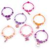 Make It Real: DIY Fashion Beaded Bangle Bracelets – Create 7 Bracelets, 71pcs All-in-1 Jewelry Kit, Purple-Pink-Orange, Crafts, Girls & Kids Ages 8+
