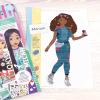 Make It Real Fashion Design Sketchbook for Girls – Pastel Pop Kit with 105 Stickers, Stencils, Design Guide – Pastel & Rainbow-Themed Fashion, Creative Gift Kids Ages 6+, Develops Real-World Skills(City Style)