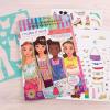 Make It Real Fashion Design Sketchbook for Girls – Pastel Pop Kit with 105 Stickers, Stencils, Design Guide – Pastel & Rainbow-Themed Fashion, Creative Gift Kids Ages 6+, Develops Real-World Skills(Blooming Vibes)