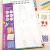 Make It Real Fashion Design Sketchbook for Girls – Pastel Pop Kit with 105 Stickers, Stencils, Design Guide – Pastel & Rainbow-Themed Fashion, Creative Gift Kids Ages 6+, Develops Real-World Skills(Fashion Design)