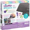 Make It Real Stamp to Reveal DIY Dot Posters, 1 Stamper per kit & 3 Dot Posters |Craft Kit, Artwork Activity, Girls & Kids Ages 6 Bunny, Frog, Panda(Art- Stamp Cat & Dino)