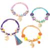 Make It Real: Unicorn Academy: Enchanting Unicorn Charms Bracelet Kit – 39pc DIY Jewelry Craft, Make 4 Charm & Bead Bracelets, Netflix Series, Kids 8+