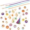Make It Real: Unicorn Academy: Enchanting Unicorn Charms Bracelet Kit – 39pc DIY Jewelry Craft, Make 4 Charm & Bead Bracelets, Netflix Series, Kids 8+