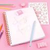Make it Real 3C4G- Pink & Gold All-in-1 Sketchbook Set – Unlined Diary, Journal & Sketchbook for Kids – Includes Pencils, Stickers & More – Perfect Drawing Kit for Girls – Creative Kids Sketch Pad
