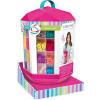 Make it Real 5 in 1 Activity Tower – Jewelry Making Kit with Storage – Heishi Beads, Plastic Links, Mini Rubber Bands, Round Beads & Thread – Friendship Bracelet Making Kit for Girls 8-10-12-14(Round)