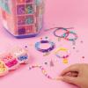 Make it Real 5 in 1 Activity Tower – Jewelry Making Kit with Storage – Heishi Beads, Plastic Links, Mini Rubber Bands, Round Beads & Thread – Friendship Bracelet Making Kit for Girls 8-10-12-14(Unique)