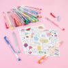 Three Cheers for Girls by Make It Real – 30 Piece Gel Pen Set – Colored Gel Pens with Metallic, Pastel, Neon, Rainbow & Glitter – Cute Pens for Drawing, Coloring or Journaling – Includes 100+ Stickers(Scented)