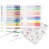 Three Cheers for Girls by Make It Real – 30 Piece Gel Pen Set – Colored Gel Pens with Metallic, Pastel, Neon, Rainbow & Glitter – Cute Pens for Drawing, Coloring or Journaling – Includes 100+ Stickers(Original)