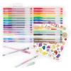 Three Cheers for Girls by Make It Real – 30 Piece Gel Pen Set – Colored Gel Pens with Metallic, Pastel, Neon, Rainbow & Glitter – Cute Pens for Drawing, Coloring or Journaling – Includes 100+ Stickers(Scented)