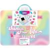 3C4G: Life is Sweet Lap Desk & Sticker Set – Customize with Scrawberry Scented Stickers, Portable Pillow Desk for Kids, Versatile Media Slot, Ages 6+