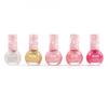 3C4G Pink and Gold Hexagon 5 Pack Nail Polish – Shimmer Nail Polish Set for Girls & Teens – Includes 5 Colors – Non-Toxic Nail Polish Kit for Kids – Ages 8+ by Make It Real(Gold Pink)