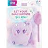 Make It Real 3C4G: Imagination Land Wild Style Plush Journal & Pen – 192 Pages, Pink-Purple-Monster Design, Sketch, Diary, Three Cheers for Girls, Kids Ages 6+