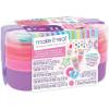 Make It Real: Beauty 2-Go! Cosmetic Set – 136pcs, Glam for Eyes-Hair-Nails, Tray Compartments, Pink & Purple Storage Carry Case, Girls & Kids Ages 8+