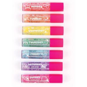 Make It Real 3C4G Days of the Week Lip Gloss Set – 7 Pack Kids Lip Gloss Kit – Clear Flavored Roll On Lip Gloss for Girls & Teens