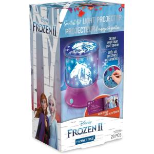 Make It Real Disney Frozen 2 Starlight Projector for Girls – DIY Ceiling Projector Kit with Stencils & Scratch-Art Film, Illuminates Bedrooms with Frozen 2 Scenes – Creative Gift for Ages 8