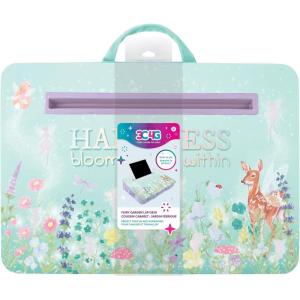 Make It Real Fairy Lap Desk for Girls – Portable Lap Desk with Tablet & Phone Slot – Whimsical Fairy Garden Design – Easy to Transport Sturdy Handle – Perfect for Homework & Play – Ideal Gift Ages 8