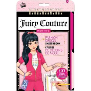 Make It Real Juicy Couture: Fashion Design Sketchbook, Includes 137 Stickers & Stencils, Draw Sketch & Create, Fashion Coloring Book, Tweens & Girls, Kids Ages 6+