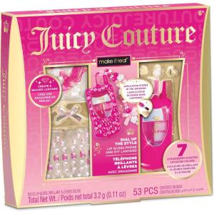 Make It Real Juicy Couture Lip Gloss Dial Up The Style Phone & DIY Lanyard – 7 Strawberry-Scented Lip Gloss Colors, Create Beaded Lanyard & Decorate with Gems for Girls Ages 6+
