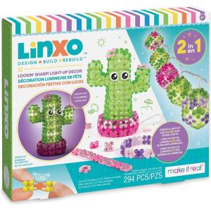 Make It Real: LinXo: Lookin’ Sharp! Light-Up Decor – 2-in-1 Create A Light-Up Cactus OR Fairy String Lights – 294pc DIY Craft Kit, Girls & Kids Age 6+