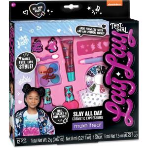 That Girl Lay Lay: Slay All Day Cosmetic Expressions – 12 Piece Set, Make It Real, Nickelodeon, Nails-Eyes-Lips-Style!, Beauty & Makeup Kit, Nail Art, Tweens & Girls, Kids Ages 6+