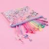 3C4G Butterfly Glitter Pouch & Colored Gel Pen Set – 10 Color Gel Pens for Kids, 2 Butterfly Writing Pens for Kids & Sequin Pencil Case for Girls – Kids Gel Pens for Coloring by Make It Real