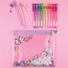 3C4G Butterfly Glitter Pouch & Colored Gel Pen Set – 10 Color Gel Pens for Kids, 2 Butterfly Writing Pens for Kids & Sequin Pencil Case for Girls – Kids Gel Pens for Coloring by Make It Real