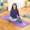 3C4G Celestial Yoga Mat & Carrying Strap – Kids Yoga Mat – 24′ x 60′ Purple Yoga Mat for Girls, Tweens & Teens Ages 6-8-10-12-14-16 by Make It Real