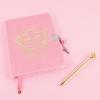 Juicy Couture: Velvet Locking Journal & Pen Set – Pink & Gold, Make It Real, Teens Tweens & Girls, Fashionable 200 Page Lined Journal, Take Notes In Class, Sketch & Doodle, Diary For Kids Ages 8+