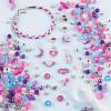 Make It Real – Crystal Dreams: Spellbinding Jewelry & Gems – DIY Charm Bracelet Making Kit – Friendship Bracelet Kit with Beads, Charms & Cord – Arts & Crafts Bead Kit for Girls – Makes 8 Bracelets